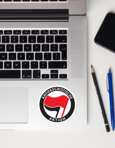 Antifa Antifaschistische Aktion Flag Bubble-free Stickers