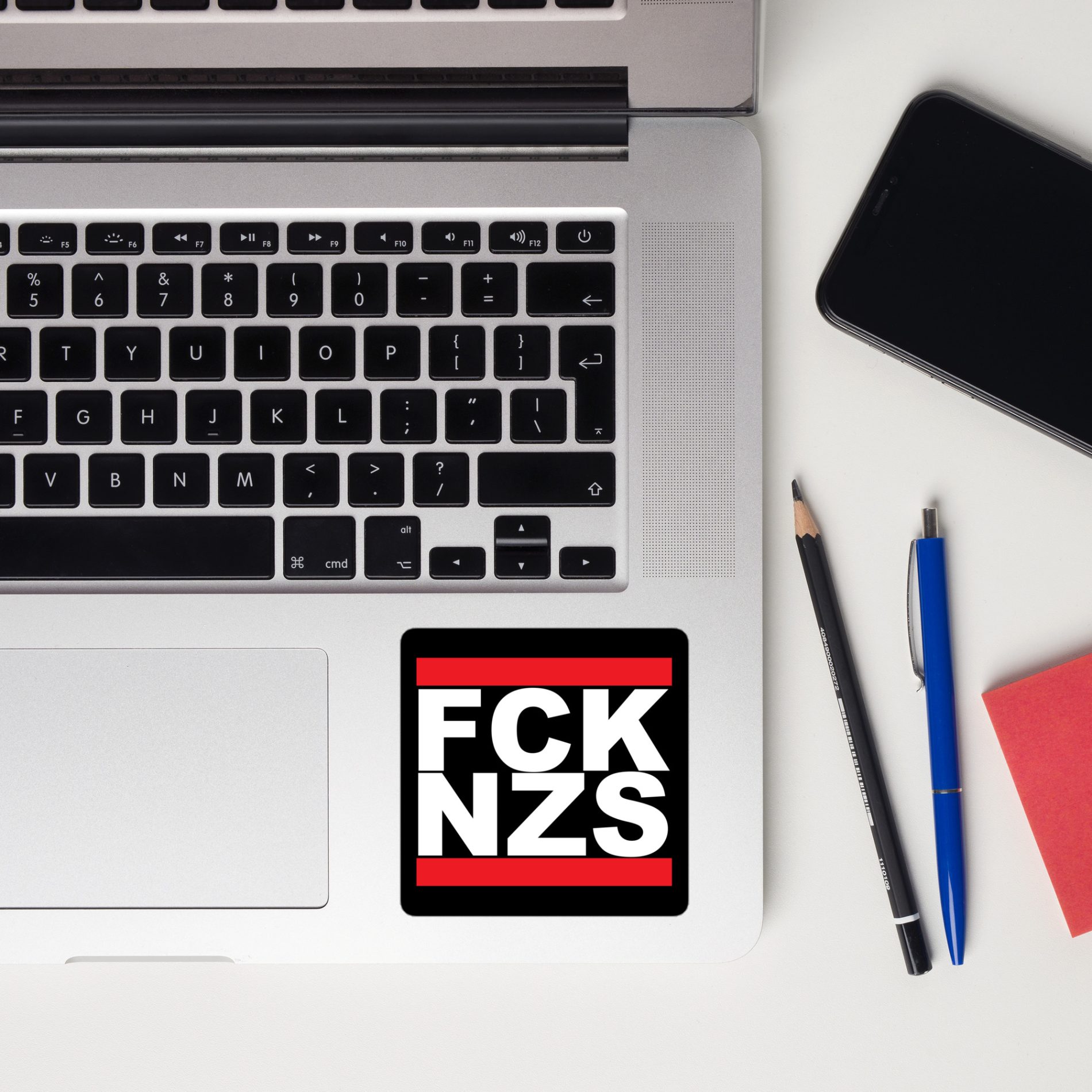 FCK NZS Fuck Nazis Bubble-free Stickers