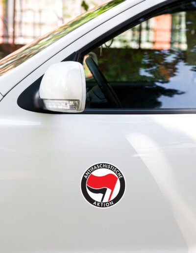 Antifa Antifaschistische Aktion Flag Bubble-free Stickers