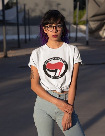 Antifa Antifaschistische Aktion Flag Unisex Organic T-shirt