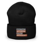 Sometimes Antisocial Always Antifascist Cuffed Beanie