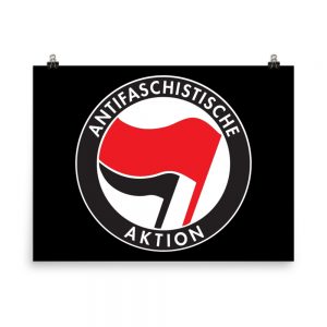 Antifa Antifaschistische Aktion Flag Poster