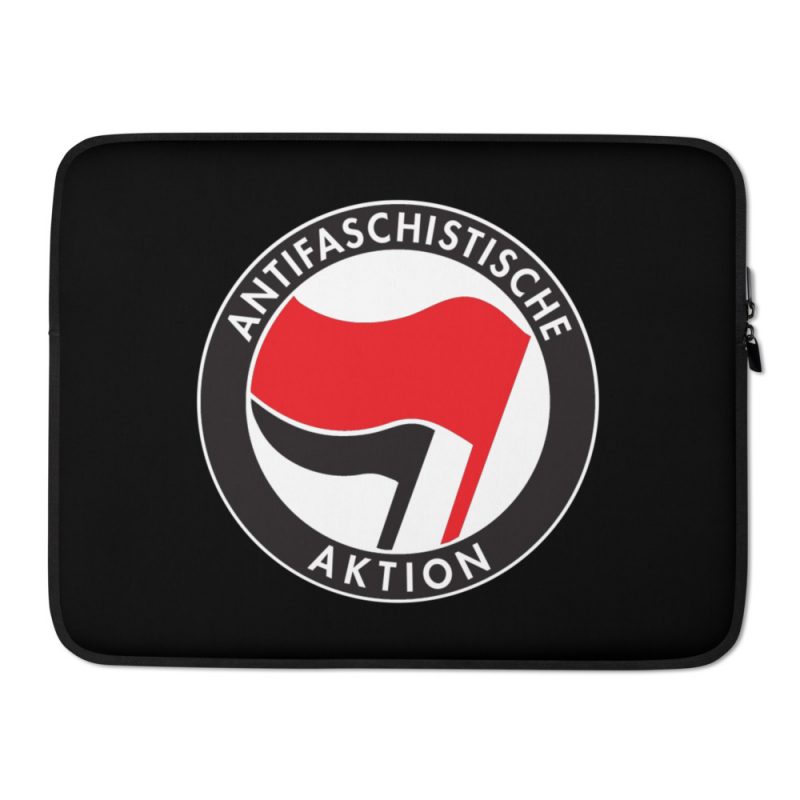 Antifa Antifaschistische Aktion Flag Laptop Sleeve