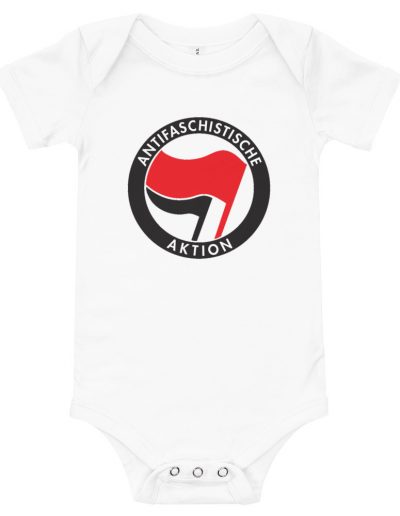 Antifa Antifaschistische Aktion Flag Baby One Piece