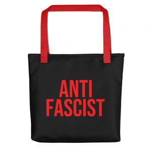 Anti-Fascist Red Tote Bag
