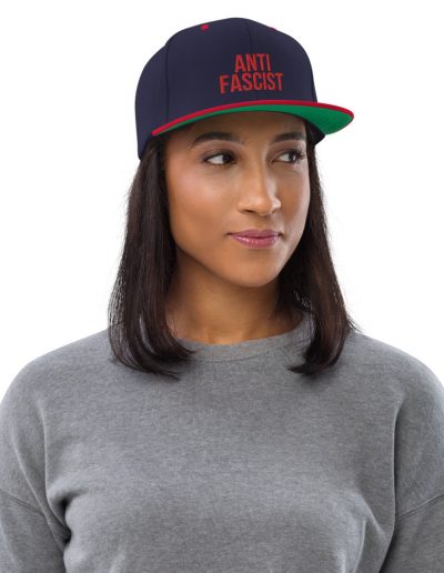 Anti-Fascist Red Snapback Hat