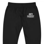 Anti-Fascist Unisex Fleece Joggers Tracksuit Bottoms