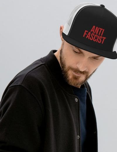 Anti-Fascist Red Trucker Cap