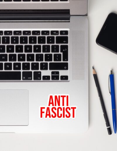 Anti-Fascist Red Bubble-free Stickers