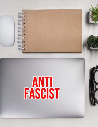 Anti-Fascist Red Bubble-free Stickers