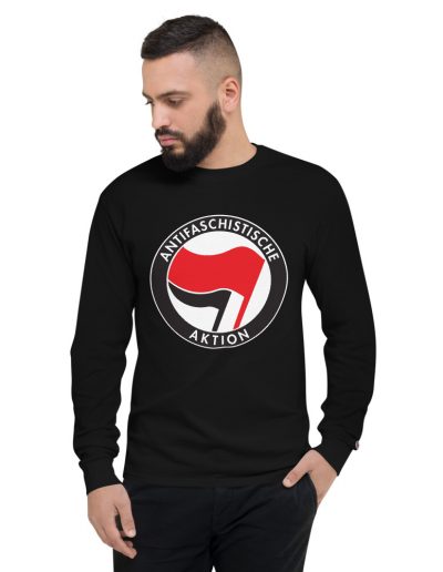 Antifa Antifaschistische Aktion Flag Men's Champion Long Sleeve Shirt