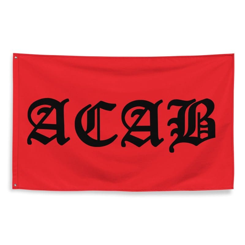 Red ACAB All Cops Are Bastards Flag