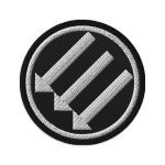 Antifa Iron Front 3 Arrows White Embroidered Patches