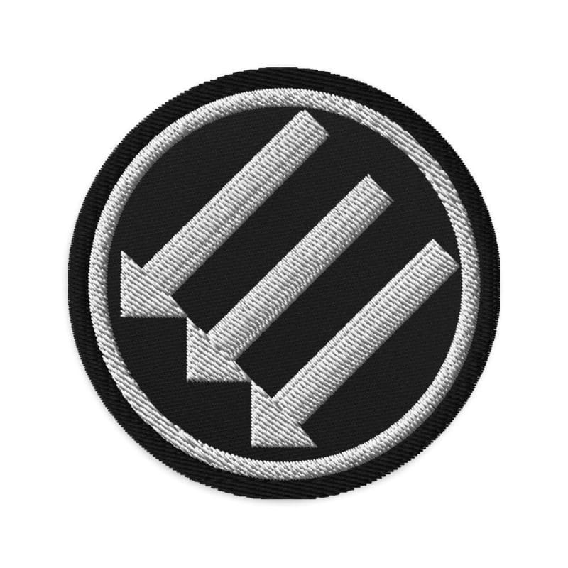 Antifa Iron Front 3 Arrows White Embroidered Patches