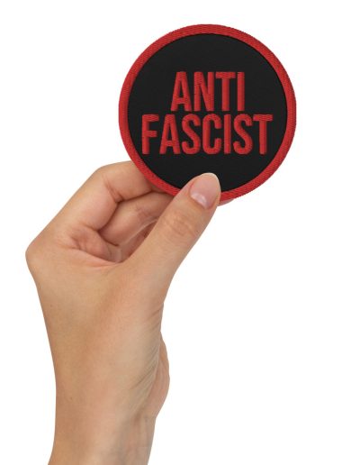 Anti-Fascist Red Embroidered Patches