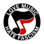 Love Music Hate Fascism Kiss-Cut Stickers