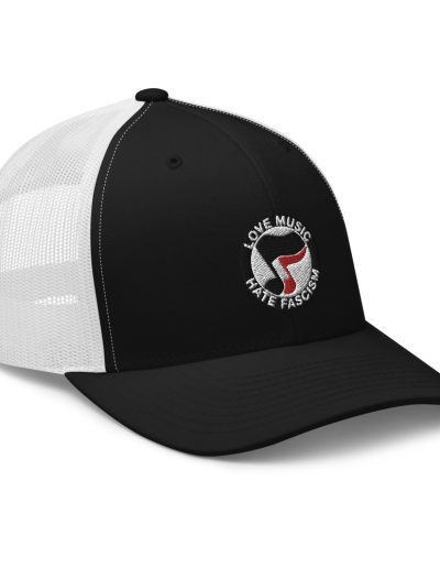 Love Music Hate Fascism Trucker Cap