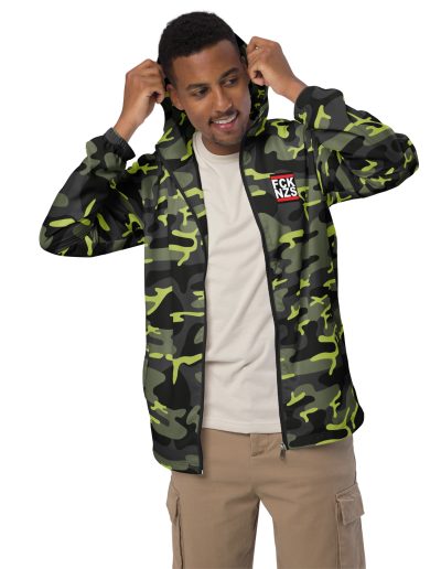 Antifa Antifaschistische Aktion Flag Camo Men’s Windbreaker