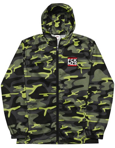 Antifa Antifaschistische Aktion Flag Camo Men’s Windbreaker