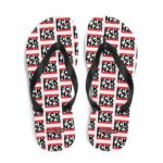 FCK NZS Fuck Nazis Red & Black Flip-Flops