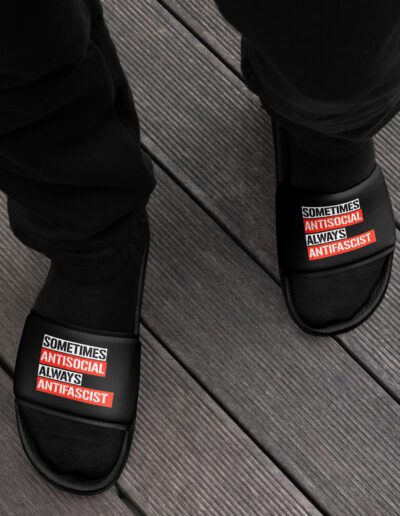 Sometimes Antisocial Always Antifascist Men’s Slides