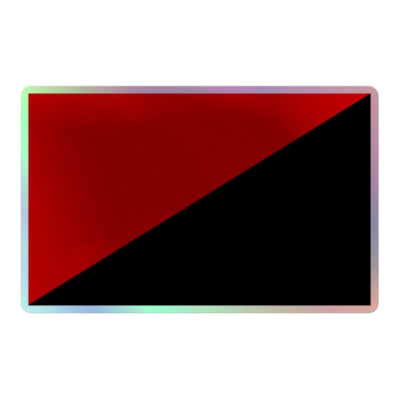 Anarcho-Syndicalism Flag Holographic Stickers