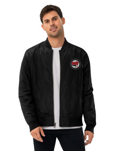 Antifa Antifaschistische Aktion Flag Premium Recycled Bomber Jacket