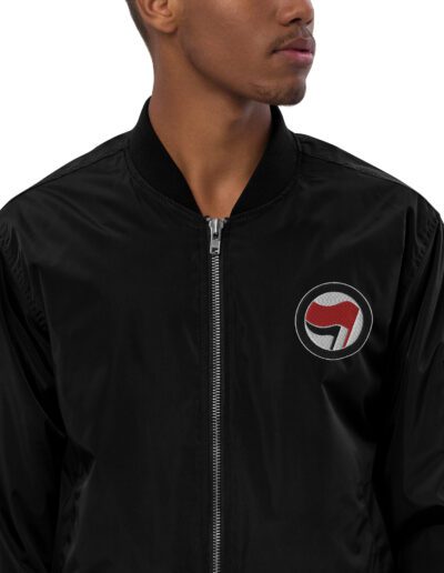 Antifa Antifaschistische Aktion Flag Premium Recycled Bomber Jacket