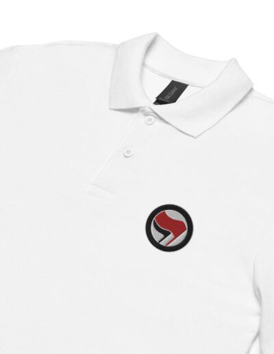 Antifa Antifaschistische Aktion Flag Unisex Pique Polo Shirt