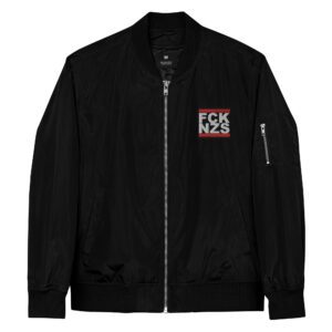 FCK NZS Antifascist Premium Recycled Bomber Jacket