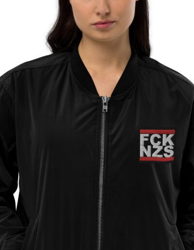 FCK NZS Antifascist Premium Recycled Bomber Jacket