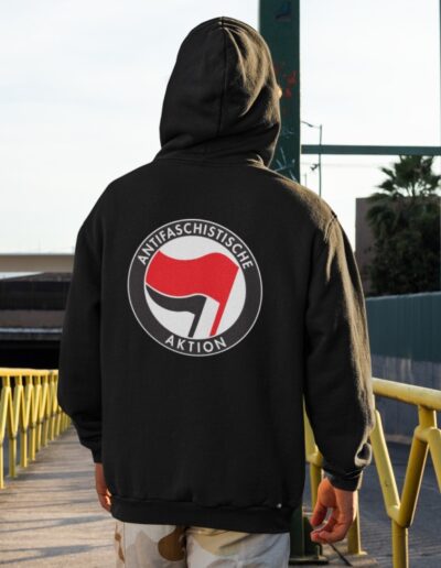 Antifa Antifaschistische Aktion Flag Premium Eco Hoodie