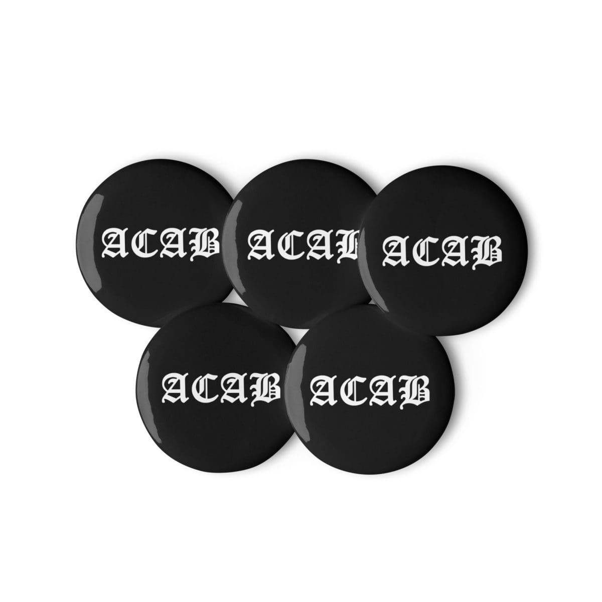 ACAB All Cops Are Bastards Set of Pin Buttons