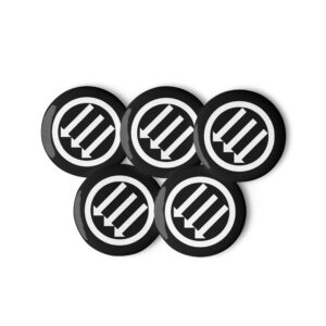 Antifa Iron Front 3 Arrows Set of Pin Buttons