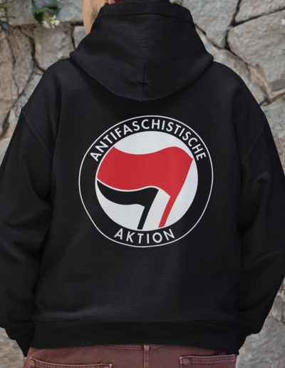 Antifa Antifaschistische Aktion Flag Unisex Heavy Blend Zip Hoodie