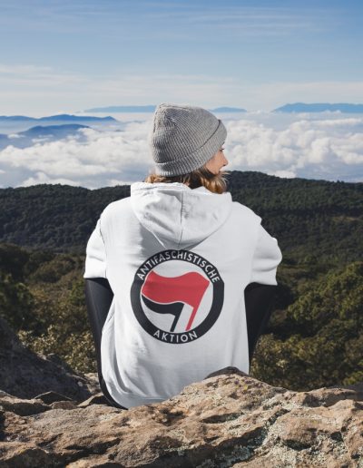 Antifa Antifaschistische Aktion Flag Unisex Heavy Blend Zip Hoodie