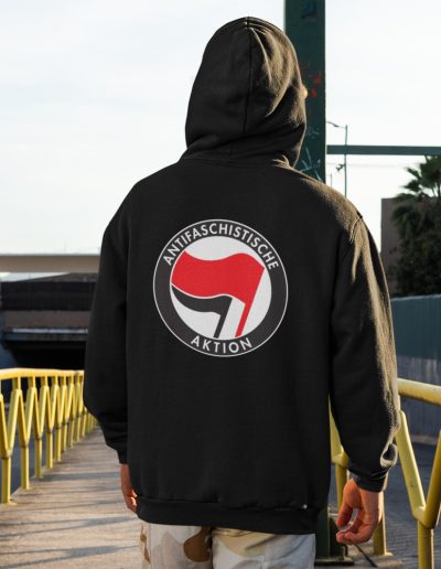 Antifa Antifaschistische Aktion Flag Unisex Heavy Blend Zip Hoodie