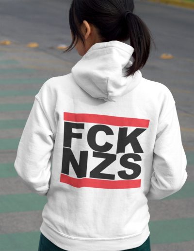 FCK NZS Black Font Unisex Zip Hoodie