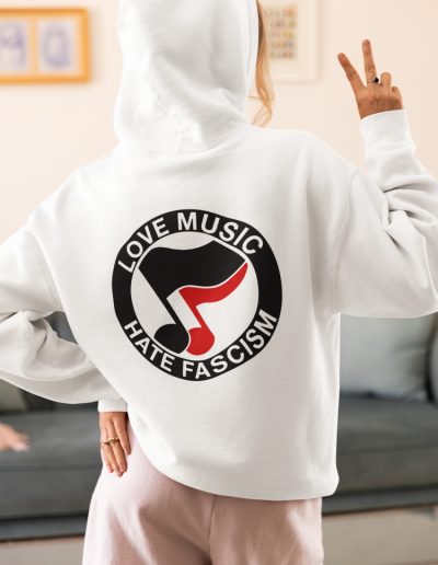 Love Music Hate Fascism Unisex Heavy Blend Zip Hoodie