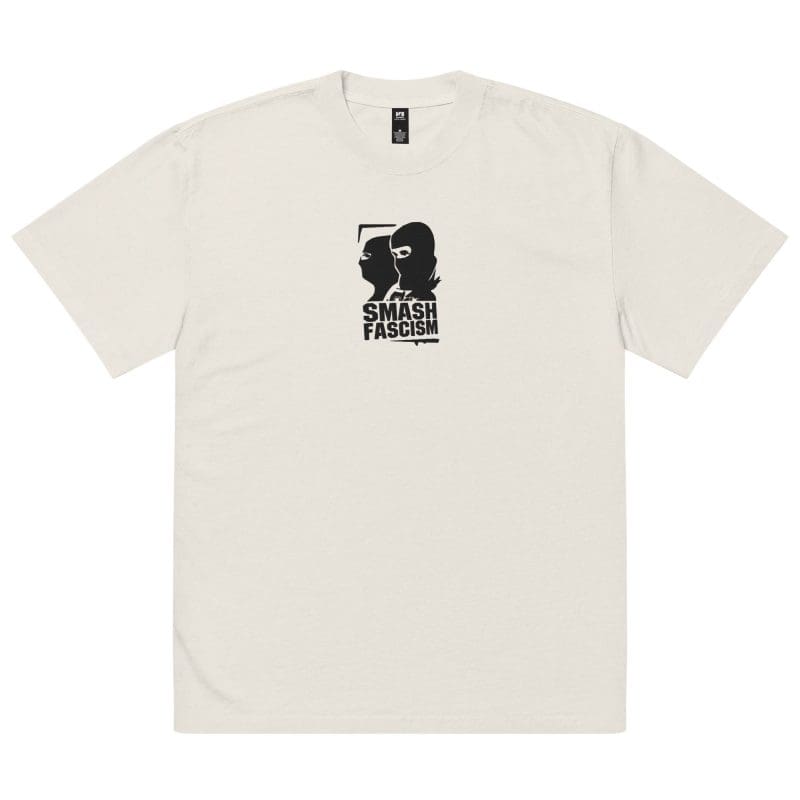 Smash Fascism Antifa Oversized Faded T-shirt
