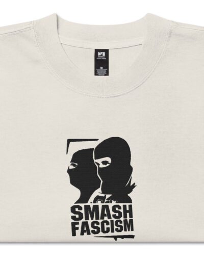 Smash Fascism Antifa Oversized Faded T-shirt