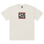 FCK NZS Black Font Antifa Oversized Faded T-shirt