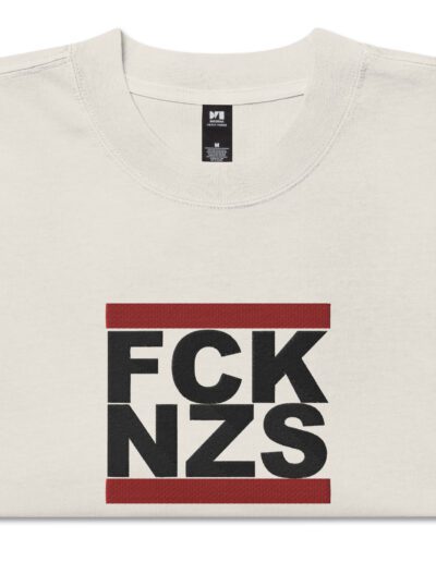 FCK NZS Black Antifa Oversized Faded T-shirt