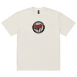 Antifa Antifaschistische Aktion Flag Oversized Faded T-shirt