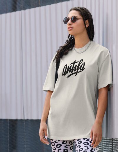 Antifa Oversized Faded T-shirt