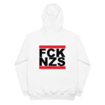 FCK NZS Fuck Nazis White Premium Eco Hoodie