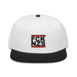 FCK NZS Black Font Antifa Snapback Hat