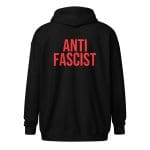 Antifascist Antifa Red Unisex Zip Hoodie