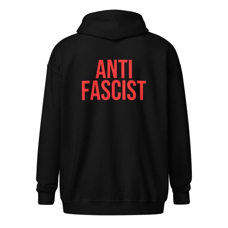 Anti-Fascist Antifa Red Unisex Heavy Blend Zip Hoodie