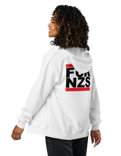 FCK NZS Black Unisex Heavy Blend Zip Hoodie